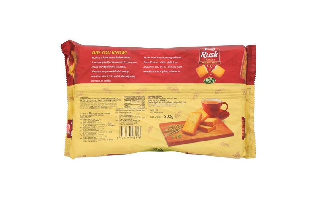 Parle Rusk Real Elaichi   Pack  300 grams
